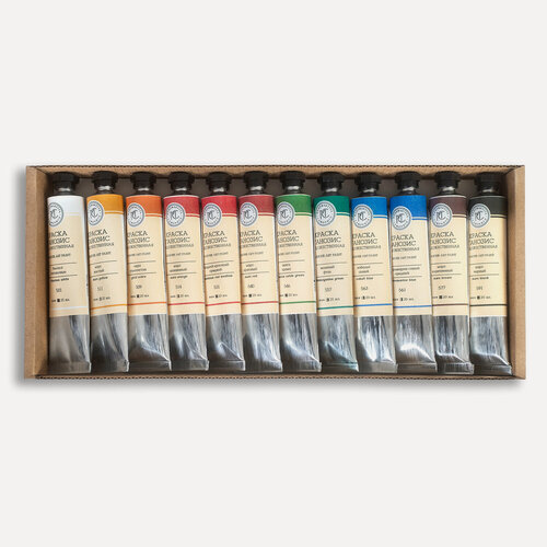 Изображение товара Краски для живописи Ганозис Набор №5, 12шт по 20 мл, Мануфактура Самолыго