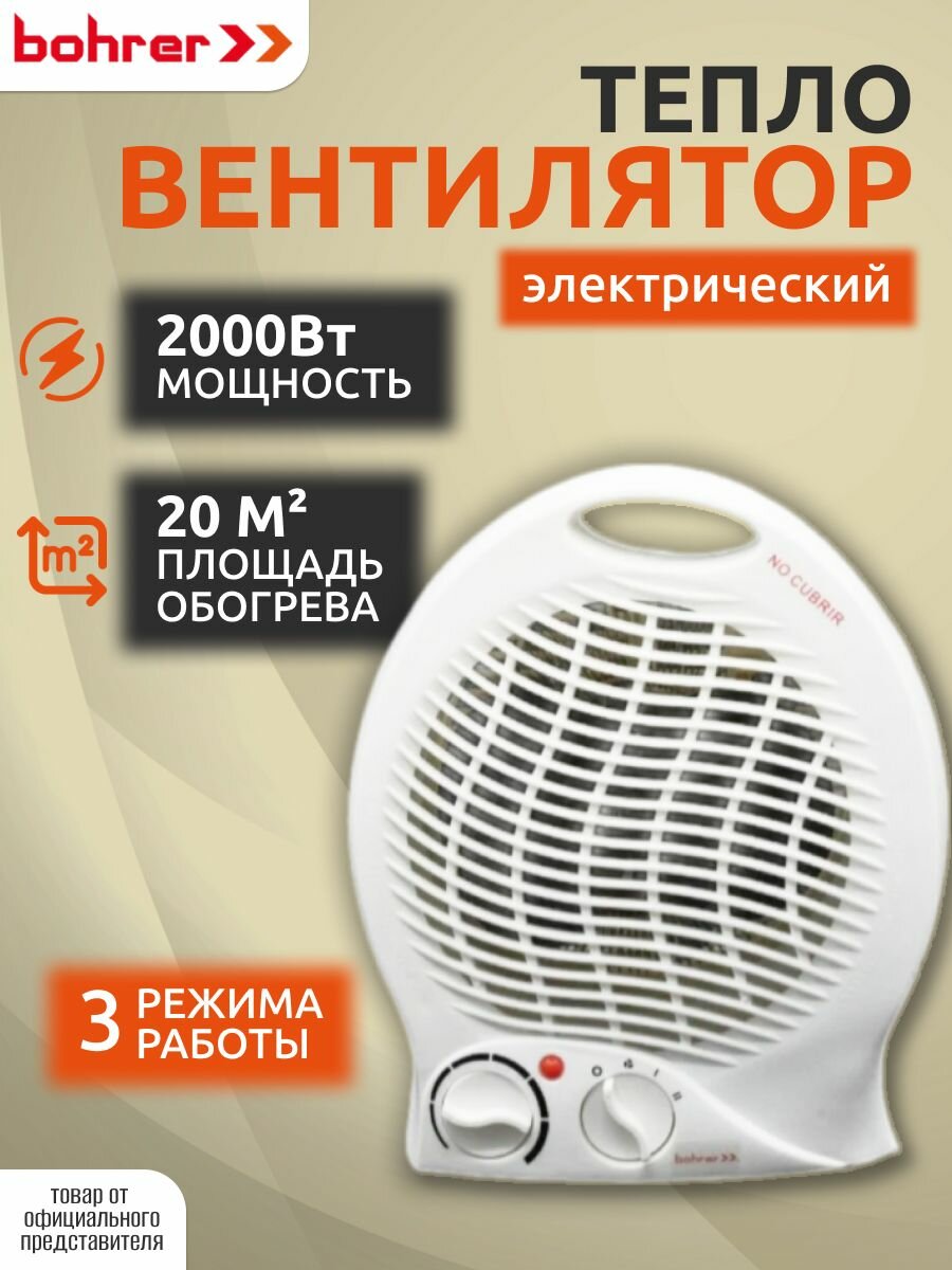 Тепловентилятор электрический напольный для дома Bohrer