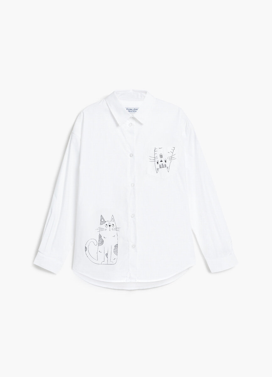 Школьная рубашка Funday размер 164 белый