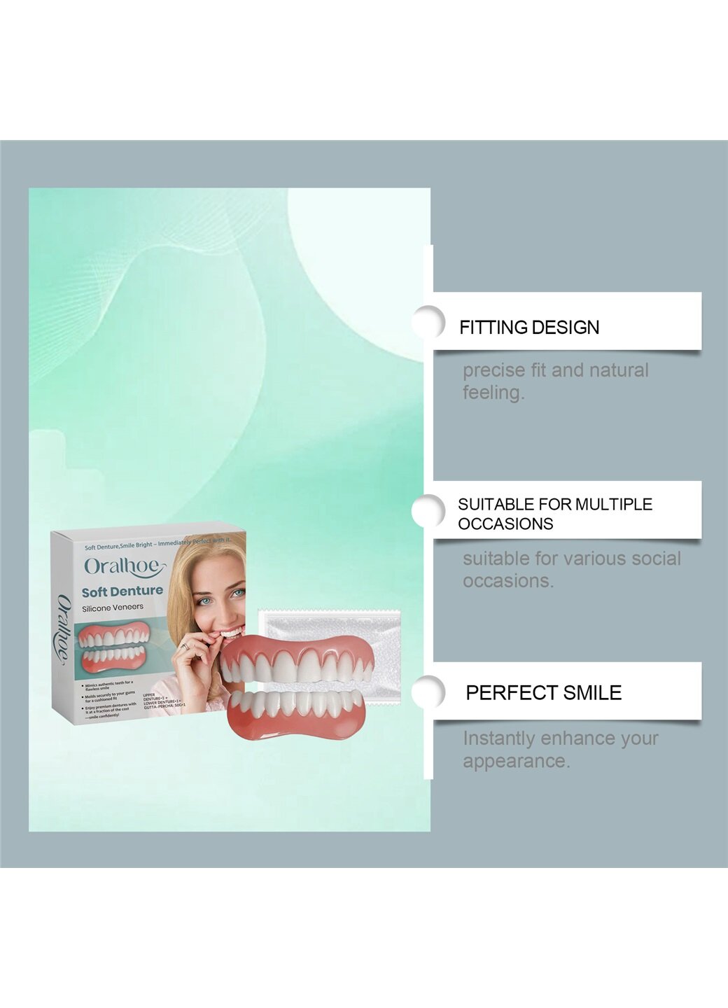 Изображение Протезы Oralhoe для зубов и зубов красивые зубные протезы для набора для модификации зубов и зубов, SKU00209