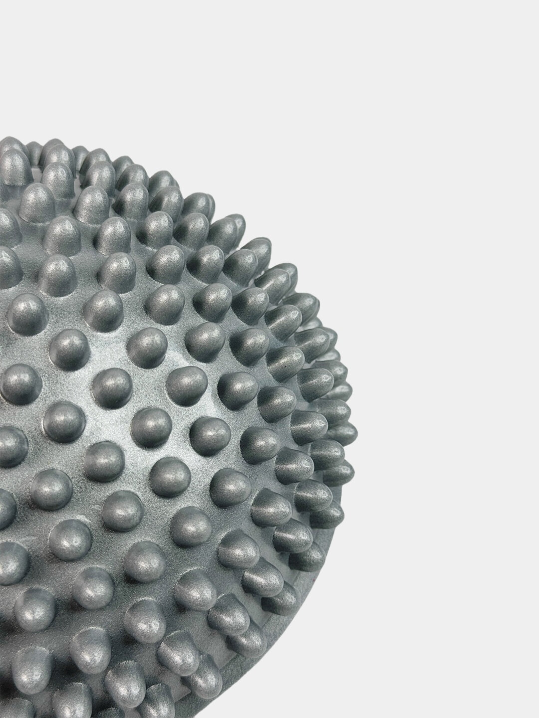 Балансировочная подушка степпер с шипами Без бренда, серая, диаметр 16 см — фото 1