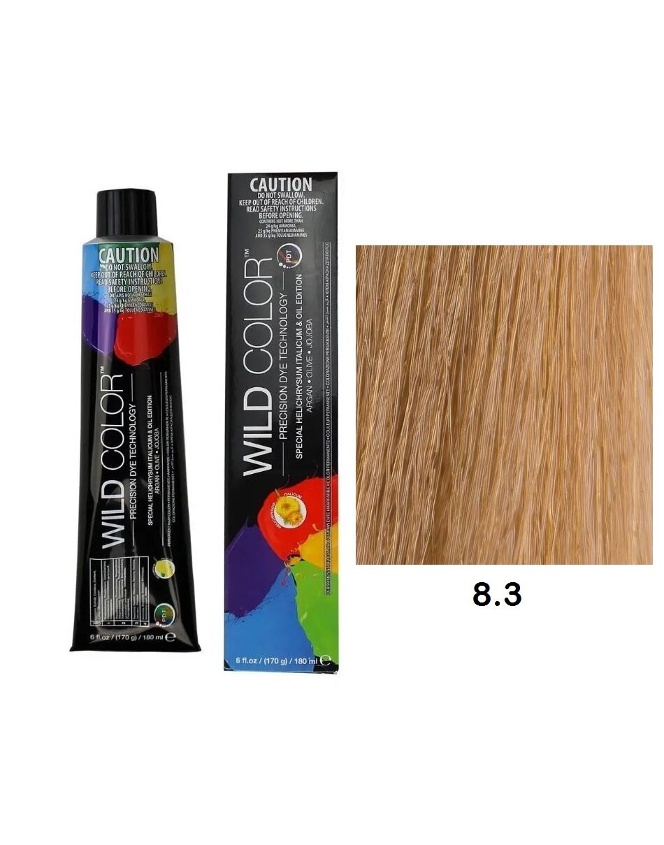 Wild Color Ammonia Free краска без аммиака 180 мл - Wild Color Ammonia Free 8.3 8G Светлый блонд золотистый
