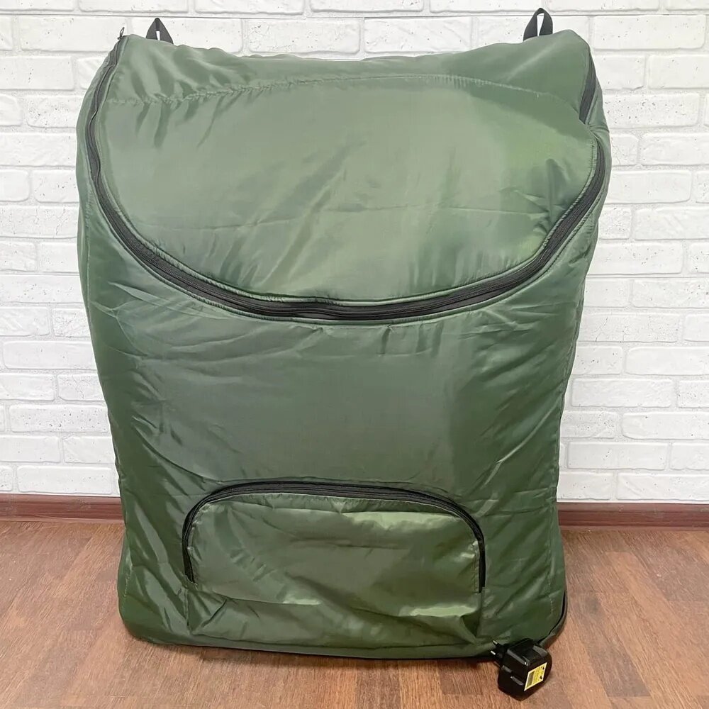 Термоконтейнер бытовой балконный погребок 300 л  Шкаф   30 сумок сеток  цвет  хаки