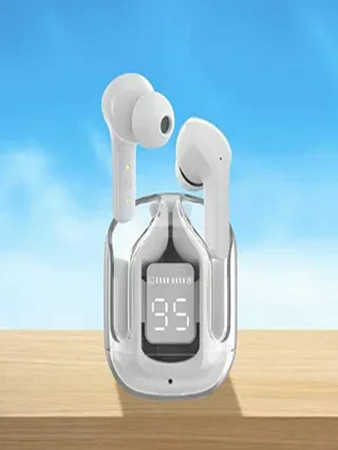 Наушники Pods Air31 Ultrapods MAX, с шумоподавлением и дисплеем, беспроводные, серого цвета.