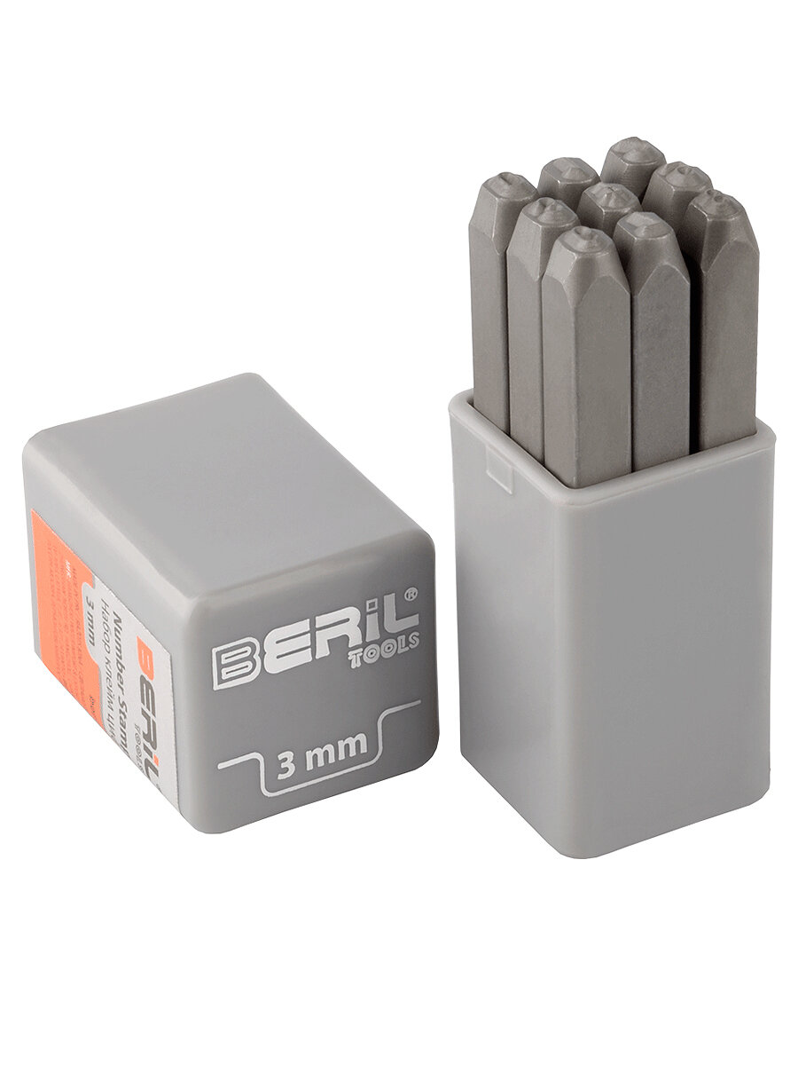 Набор клейм цифровых 3мм стальные BERIL 551003