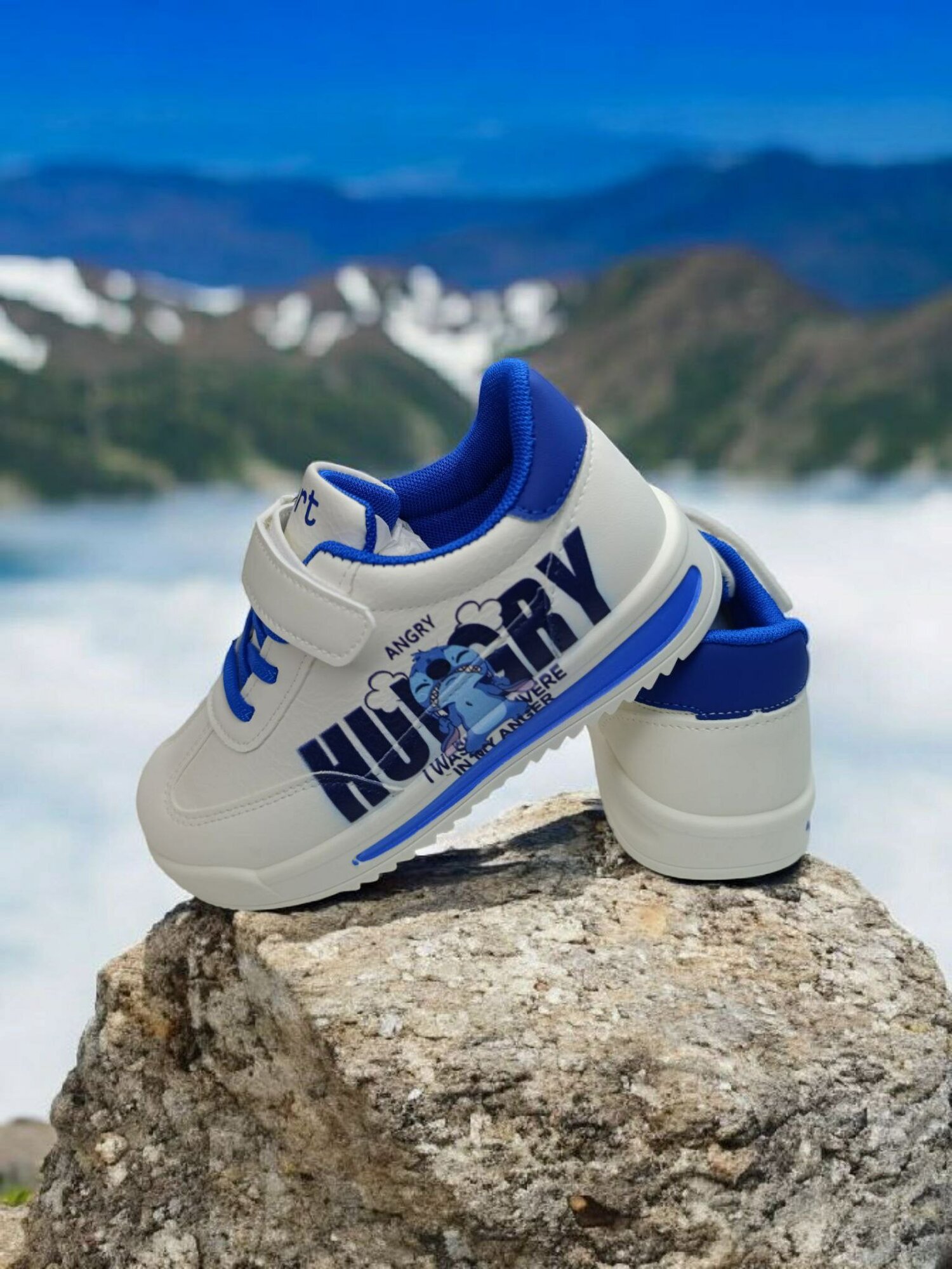 Кеды, размер 37, бело-синий — фото 1