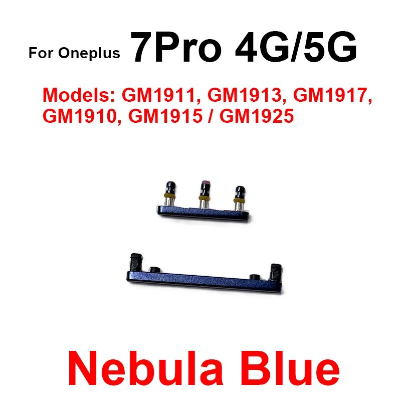 Кнопка регулировки громкости Боковая кнопка для Oneplus 7 Pro 7T Pro ВКЛ./Выкл. Клавиатура детали 7 Pro -Blue