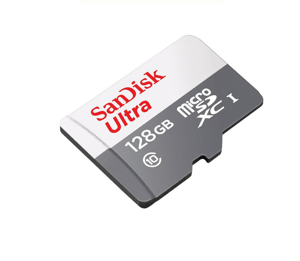 Карта памяти SanDisk "Ultra", microSDHC, класс 10, скорость 100 Мб/с, 128 Гб