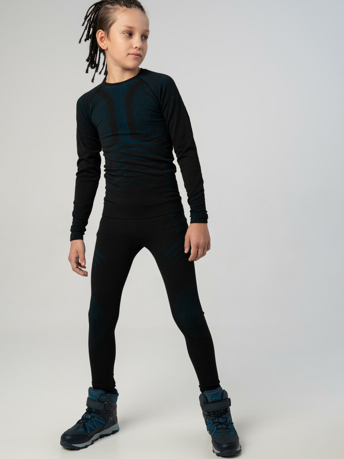 Комплект термобелья playToday размер 140-146 черный