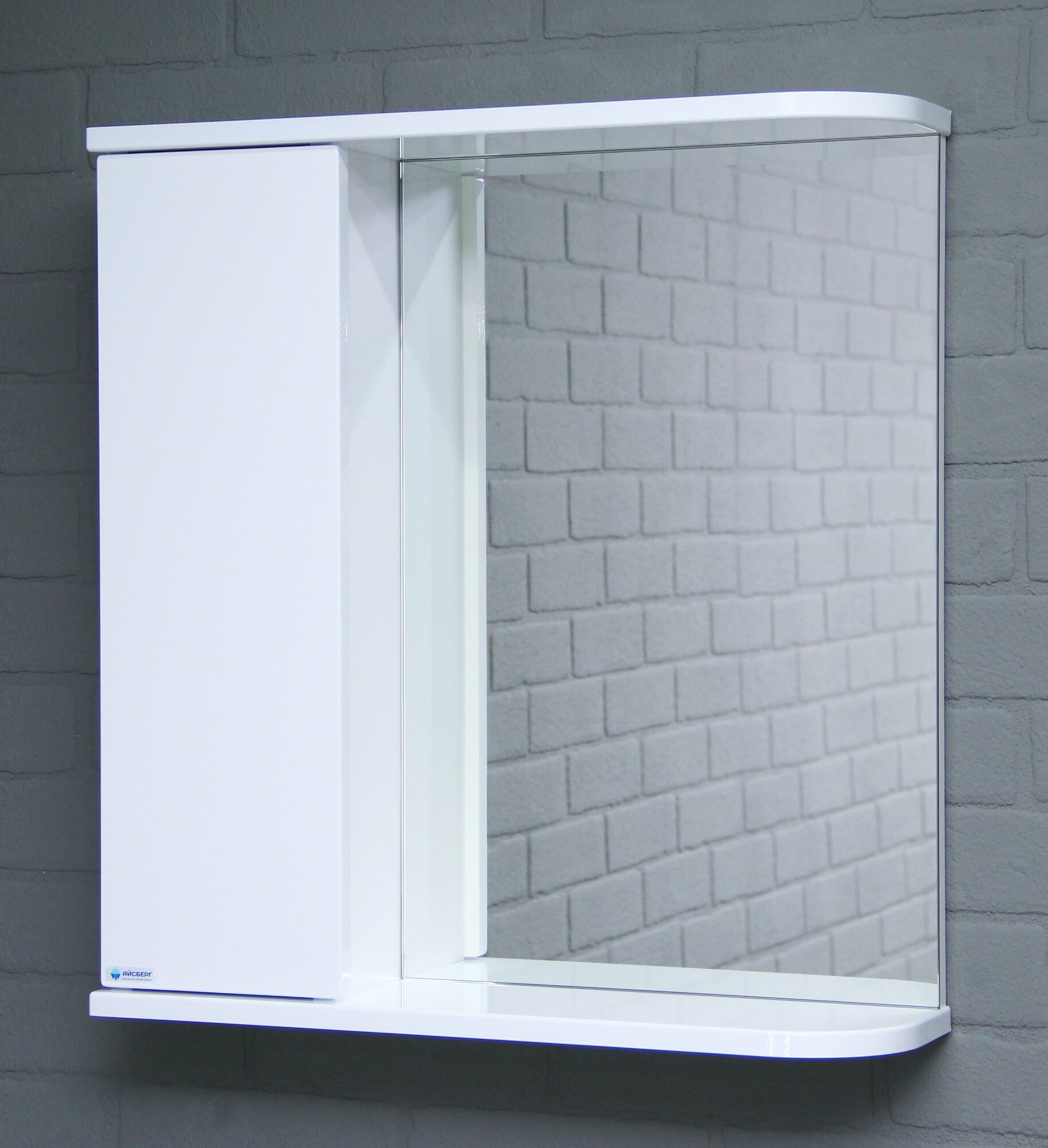 Шкаф-зеркало Домино Промо 50 с доводчиками хром 60 см x 50 см