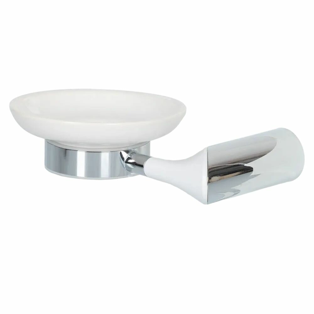 Мыльница Lock SWR-6600-02-CRM подвесная керамика/металл цвет белый
