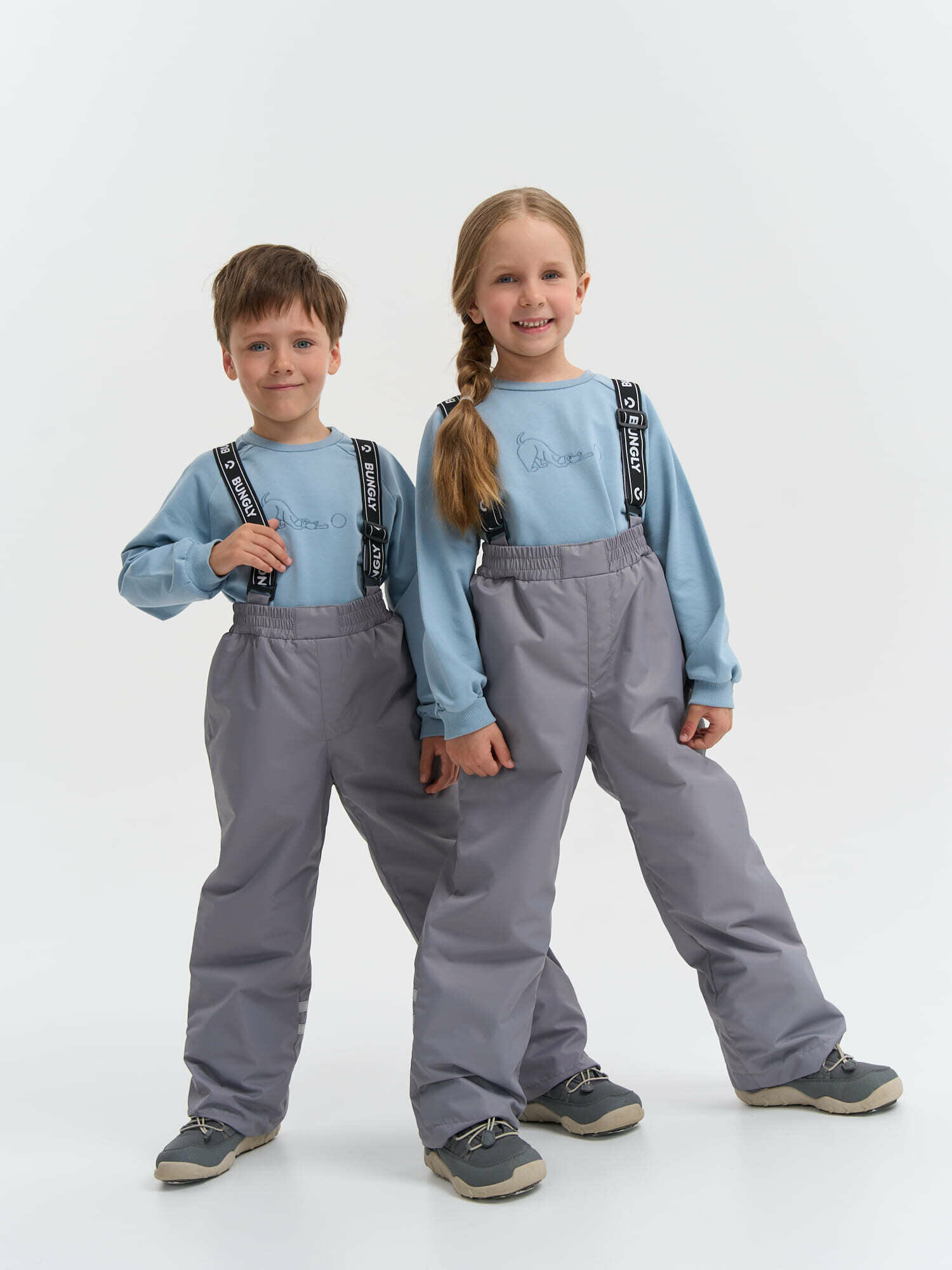 Полукомбинезон утеплённый BUNGLY Осень-Зима 2025 размер 104  серебро