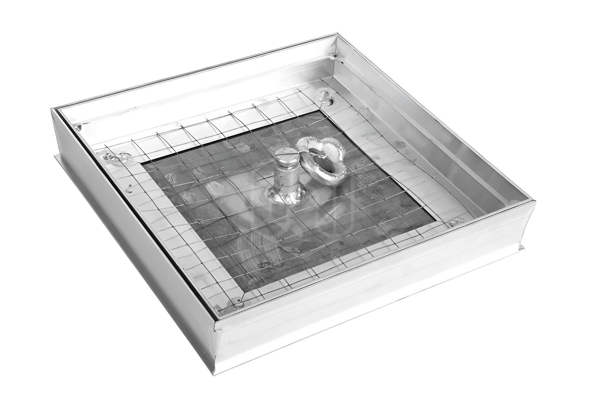 Люк напольный Премиум 300х300 для ревизии с резиновым уплотнителем.