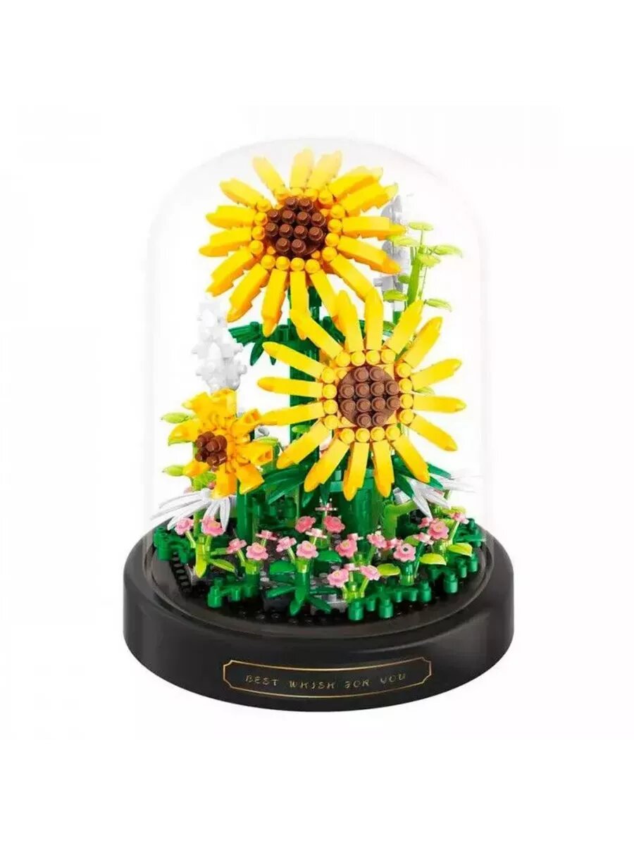 Конструктор Balody 3D Подсолнухи желтые BA18470, 545 деталей, 6+