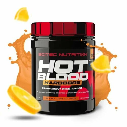 Предтренировочный комплекс Scitec Nutrition Hot Blood Hardcore 375 г Апельсиновый сок