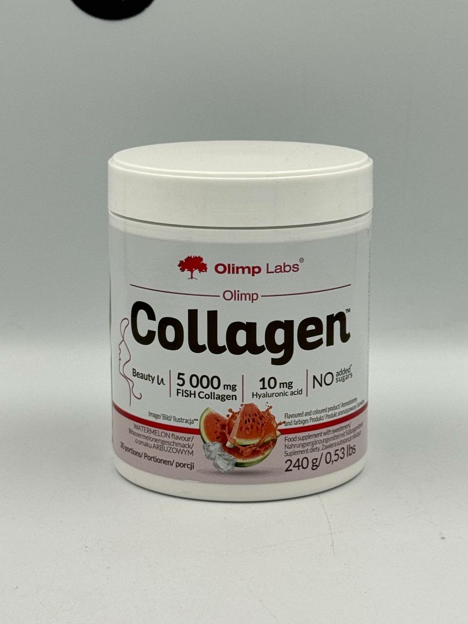 Olimp Fish Collagen 5000mg 10mg Beauty 240g вкус Арбуз для кожи и ногтей