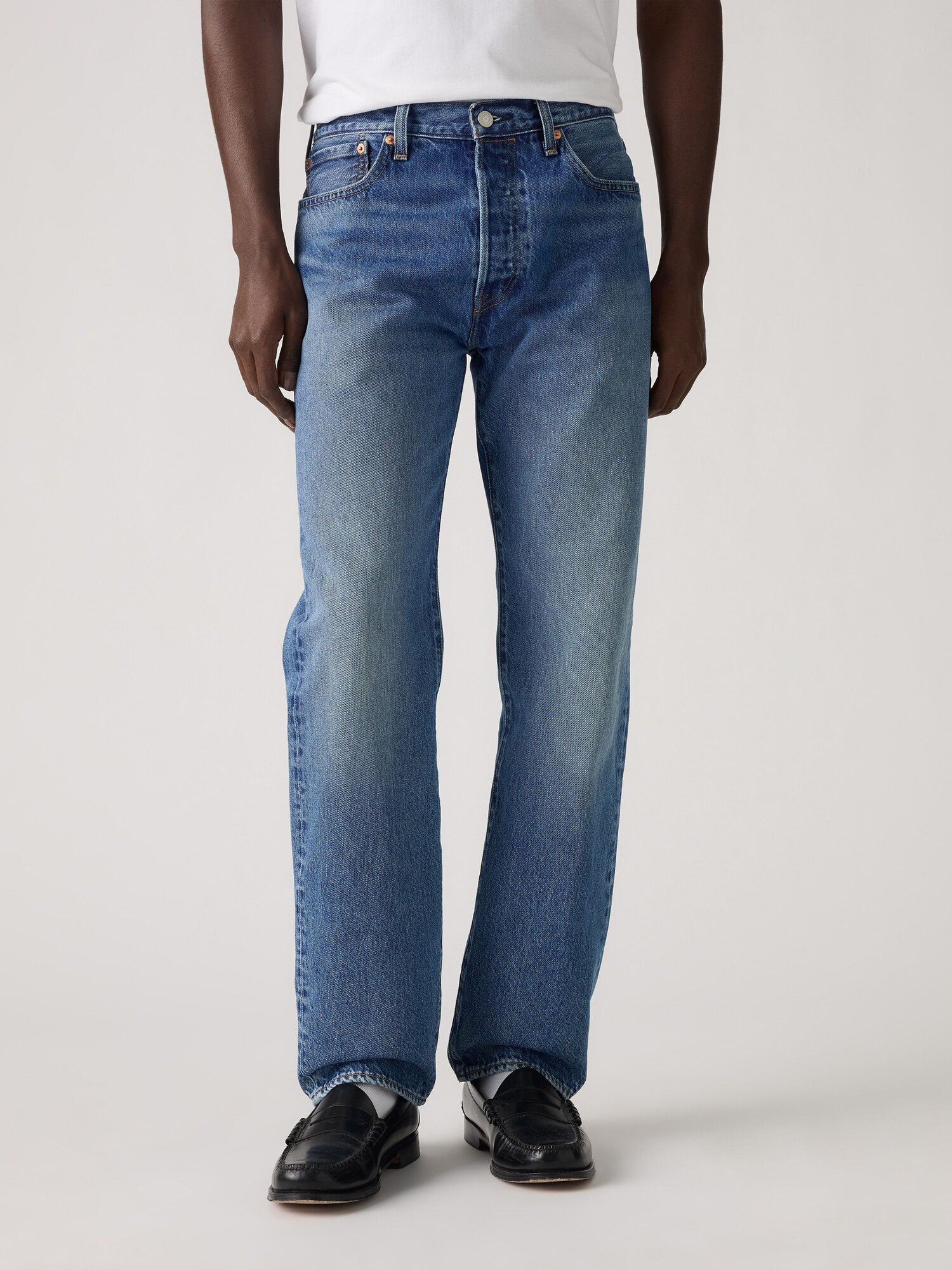 Джинсы классические Levi's 501 Original Fit, размер 34/32 JEAN, cиний — фото 1