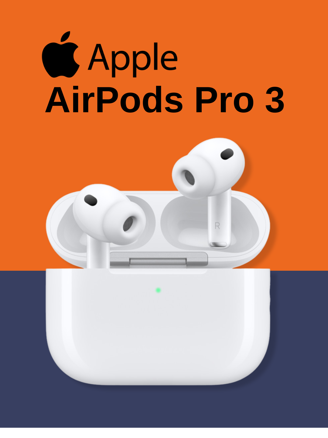 Наушники Hi-tech "AirPods Pro 3", с шумоподавлением недоступна, беспроводные, 2 микрофона, белые