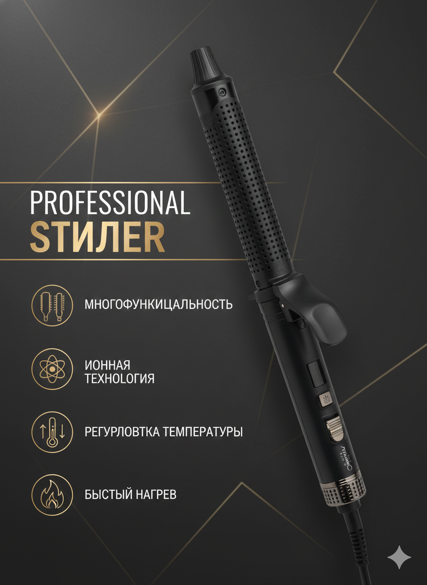 Плойка, выпрямитель, дорожный, для укладки, керамическое покрытие, — фото 1