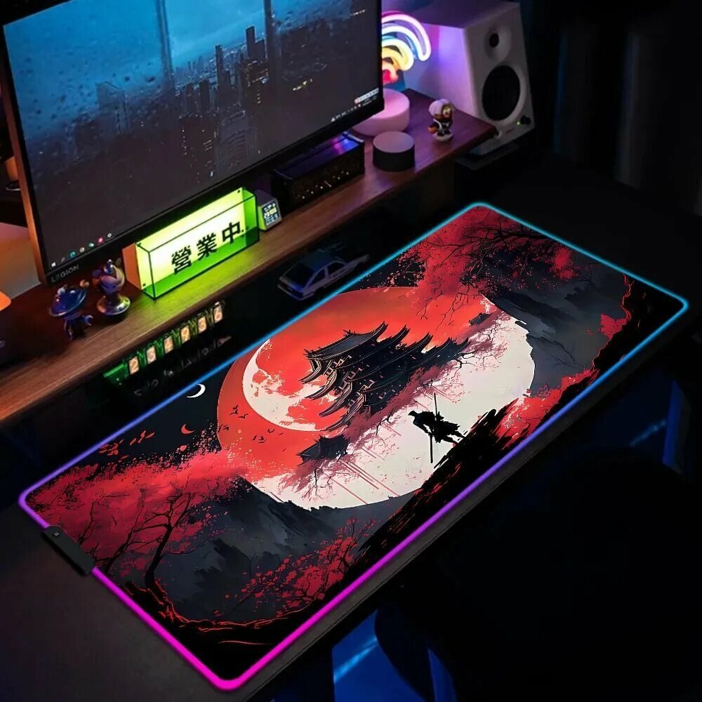 Samurai Коврик для мышки, XXL, коричневый, красный