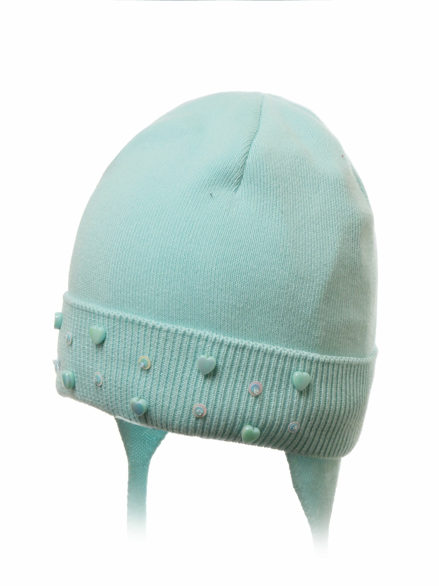 Шапка-бини Андерсен Весна-лето 2024 для девочек, размер 46-48, мятный — фото 1