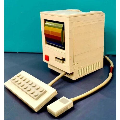 фото Конструктор 3д jaki ретро компьютер macintosh, 228 деталей - jk8211
