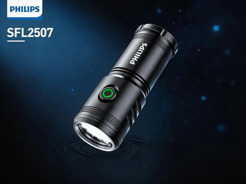 Philips SFL2507 Фонарь-прожектор, 1500 Лм, 15 Вт, нейтральный белый, черный матовый