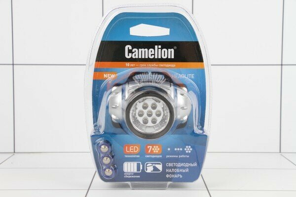 Налобный фонарь Camelion LED5310-7F3 серебристый - фотография № 20