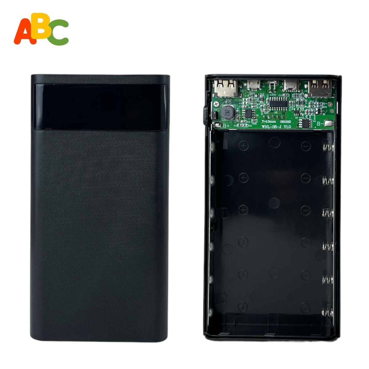 Корпус ABC для Power Bank 5В-2.1А/10Вт 6x18650 (S6)