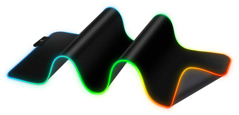 Игровой коврик Defender Black XXL Hub Light, RGB, черный (780*300*4mm)