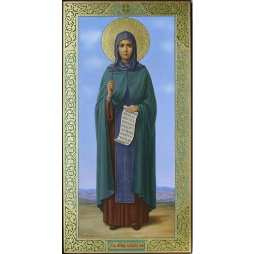 Икона святая Василисса деревянная икона ручной работы на левкасе 40 см