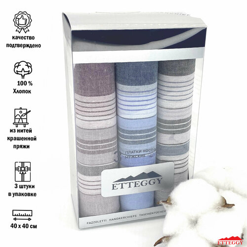 фото Носовой платок etteggy, коричневый, синий