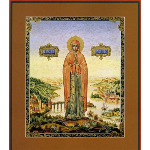 Икона святая Лия деревянная икона ручной работы на левкасе 40 см