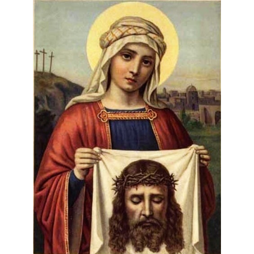 Икона святая Вероника деревянная икона ручной работы на левкасе 26 см
