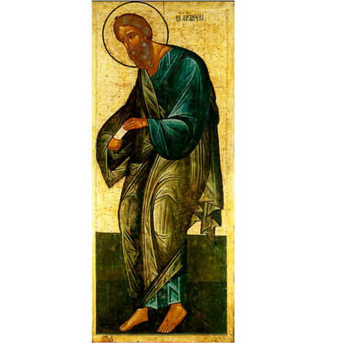 Икона святой Андрей Первозванный деревянная икона ручной работы на левкасе 40 см
