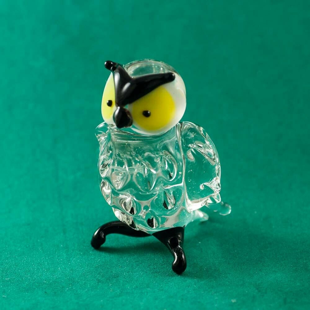 фото Стеклянная фигурка Сова прозрачная