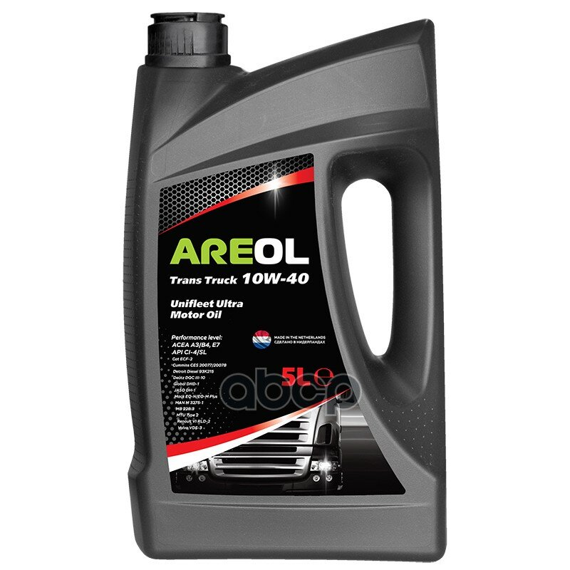 AREOL Areol Trans Truck 10W40 (5L)_Масло Моторное! Полусин Acea A3/B4, E7, Api Ci-4, Mb 228.3, Man M 3275