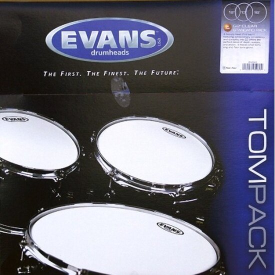 Набор пластика для том барабана, 12"/13"/16" Evans ETP-G2CLR-S