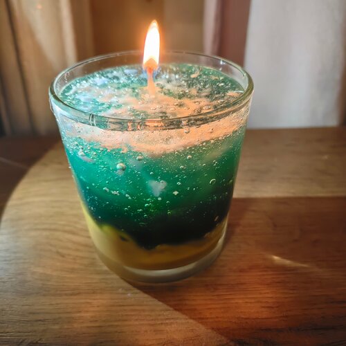 Свеча Стакан с морем внутри 800₽