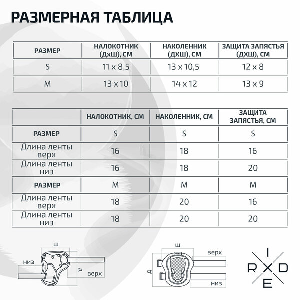 Комплект защиты RIDEX Creative, цвет розовый, размер S