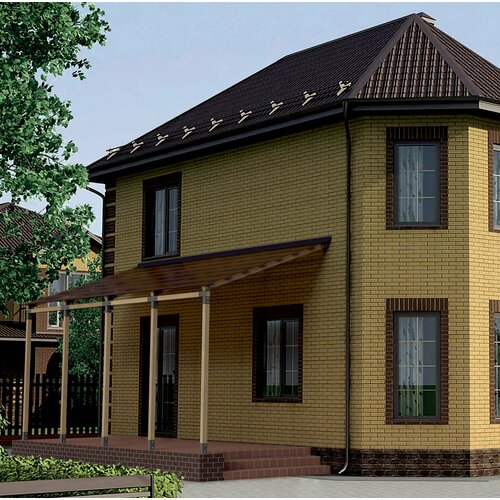 Комплект элементов для сборки веранды (навеса) из бруса 100х100