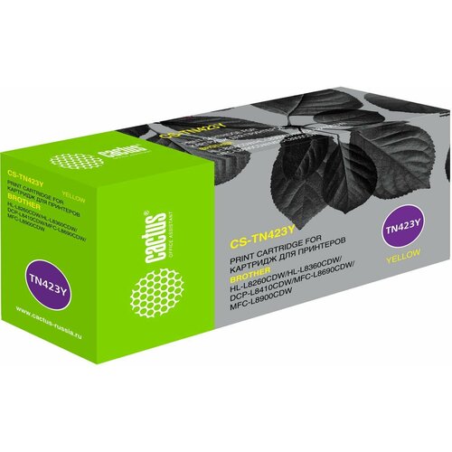Картридж лазерный Cactus CS-TN423Y TN-423Y желтый 4000стр для Brother DCP L8410CDWHL L8260CDWMFC L8690CDW 1030₽