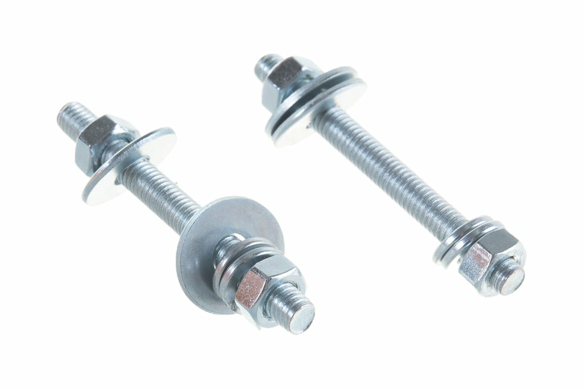 Европартнер шпилька DIN976 М6x60 с наборомгайка DIN934, шайбы DIN9021 и DIN127 Zn, 2 шт