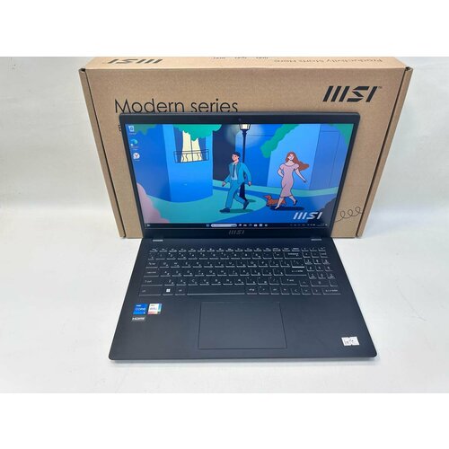 156 Ноутбук MSI Modern 15 B12M-210RU Intel Core i5-1235U RAM 8 ГБ SSD 256 ГБ Intel Iris Xe Graphics Windows 11 Home SL 61406₽