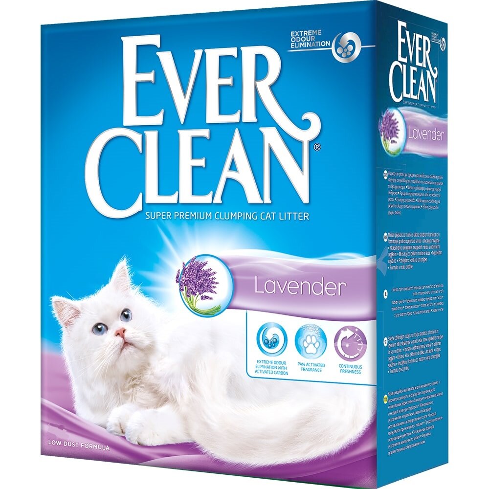 Наполнитель Ever Clean Lavender для кошек, комкующийся, с ароматом лаванды 10л. — фото 1