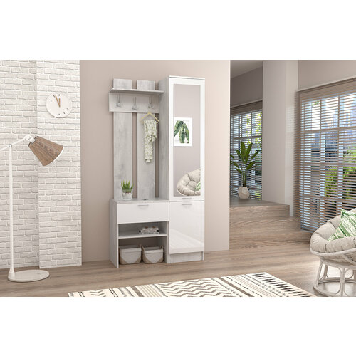 Иннэс-3 - Бетон СветлыйБелый Гл ЛДСП 10500₽