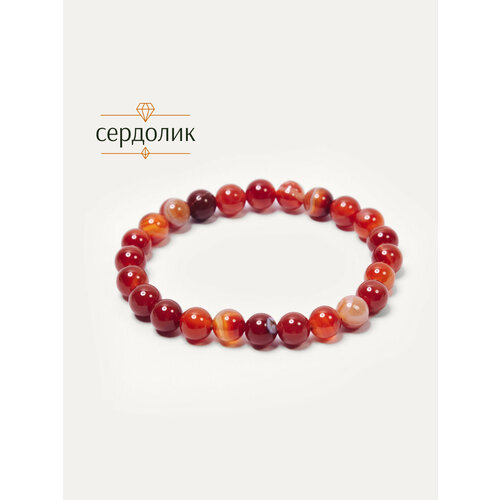 фото Жесткий браслет bl jewelry, сердолик, 1 шт., размер 17 см, диаметр 5.4 см, оранжевый, коричневый
