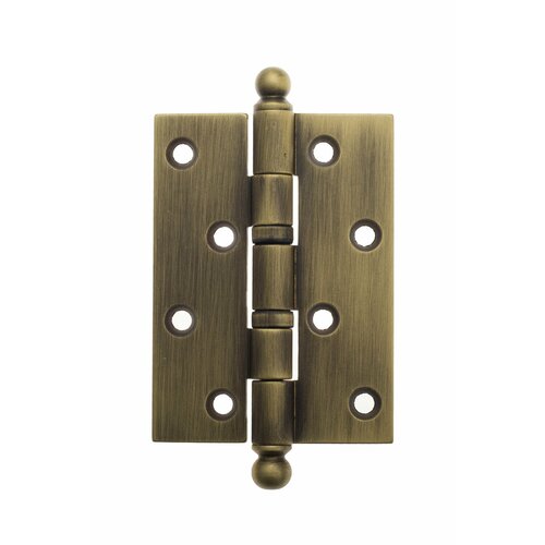 Дверная петля универсальная латунная с круглым колпачком Venezia CRS010 102x76x3 матовая бронза