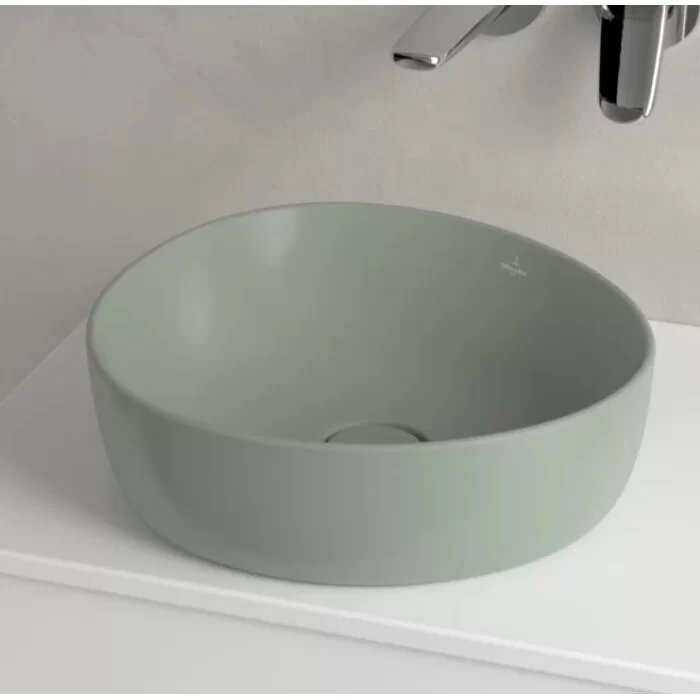 Раковина Villeroy & Boch 40 Morning Green CeramicPlus, без перелива - фото №3