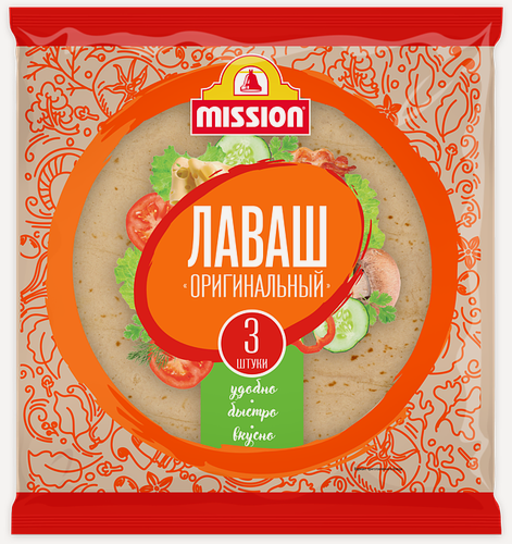 Изображение товара Упаковка из 12 штук Лаваш Mission оригинальный 270г